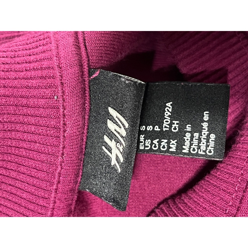 H&M The Weeknd XO Crewneck Sweatshirt Magenta Purple Graphic Print Size S